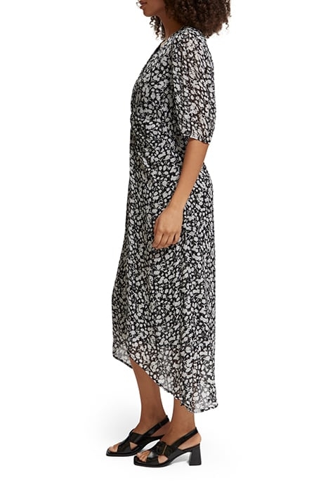 MIDI DRESS WITH DRAPED KNOT DETAIL ANCHOR FLORAL 6