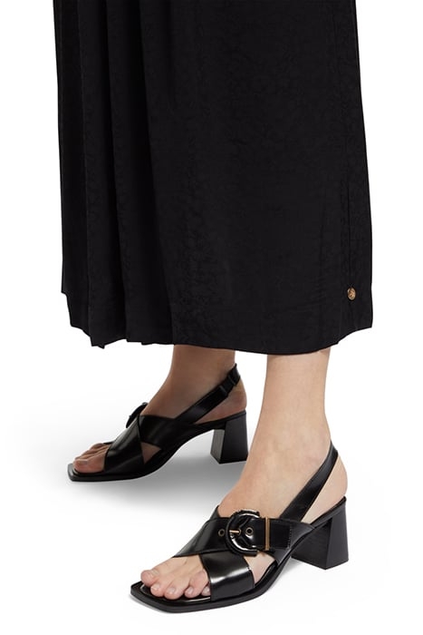 SLEEVELESS VISCOSE WRAP DRESS BLACK 6