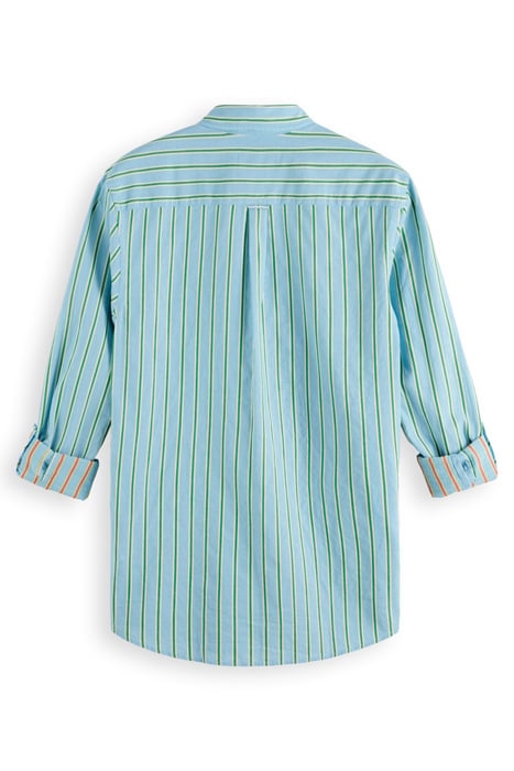 DOBBY STRIPE ROLL UP SLEEVES BLUE STRIPE 2