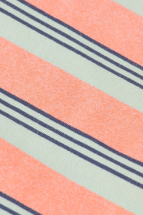 YARN DYE STRIPE POCKET T-SHIRT PEACH GREEN MULTISTRIPE 3