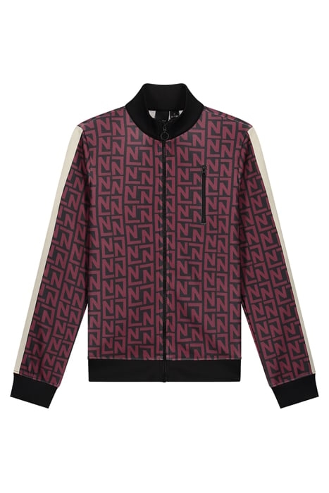 LOGO ALLOVER TRACKJACKET WINE 1