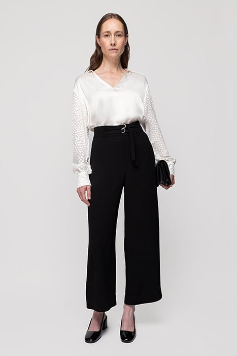 DOUBLE BELTED PANT BLACK 2