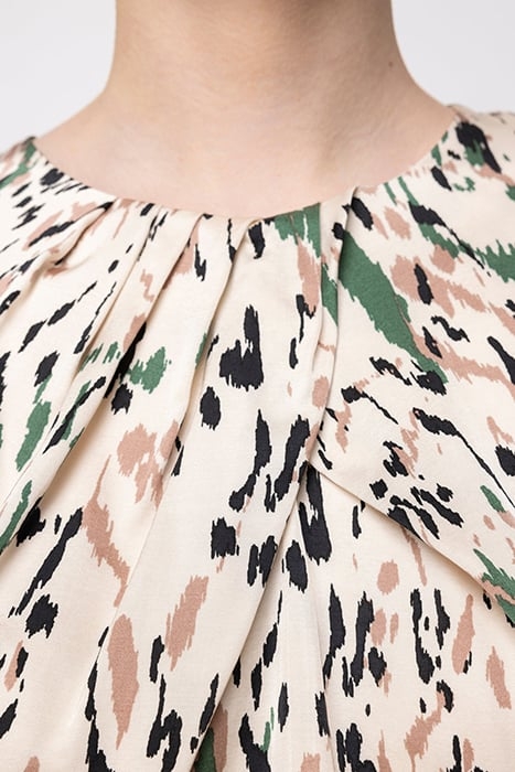 DRAPE NECK SHOULDER PAD BEIGE/MOS 6