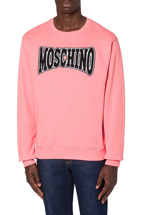 COTTON SWEATSHIRT WITH LOGO PINK 1