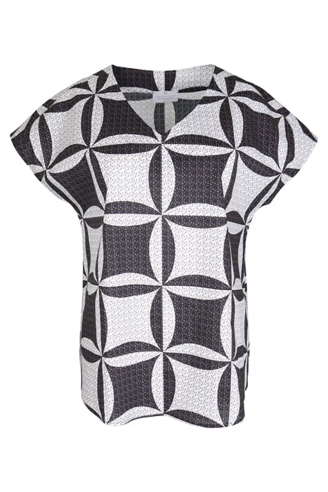 BLOUSE CARLO FORTE BLACK WHITE BLACK, WHITE 1