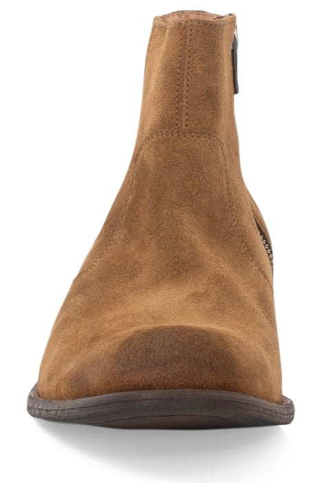 BROWN SUEDE ZIPPED BOOTS CAPPUCINO 2