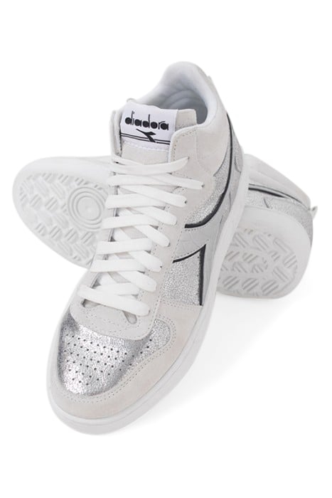 SILVER LEATHER IKKS X DIADORA TRAINERS SILVER 4