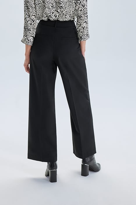 BLACK HIGH-WAIST WIDE-LEG TROUSERS BLACK 2