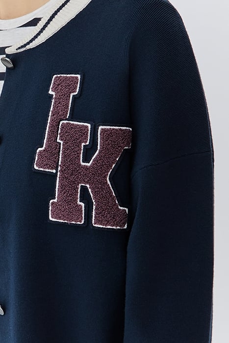 NAVY KNIT BOMBER-STYLE CARDIGAN NAVY 5