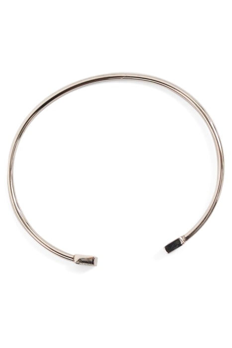 SILVER-TONE BANGLE WITH DIAMANTE SILVER 2