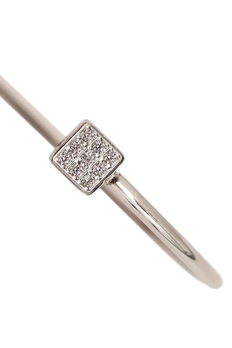 SILVER-TONE BANGLE WITH DIAMANTE SILVER 4