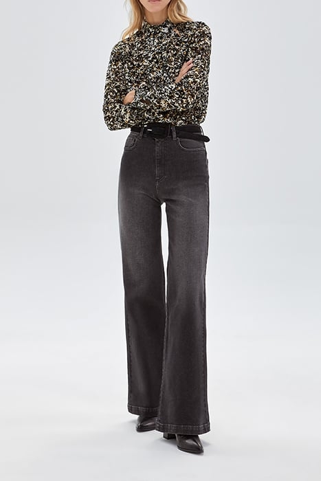 PURE EDITION- BLACK TACHIST ROCK DÉVORÉ BLOUSE BLACK 3