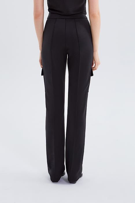 BLACK COMBAT-STYLE FLARED TROUSERS BLACK 2