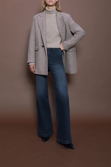 BROWN MID-LENGTH COAT SESAME 8