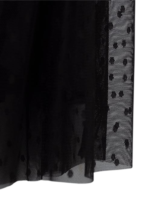 GIRLS’ BLACK DOTTED SWISS TULLE MIDI SKIRT BLACK 4