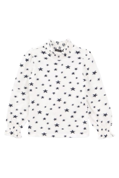 GIRLS’ OFF-WHITE T-SHIRT WITH ALL-OVER STAR JACQUARD OFF-WHI 1