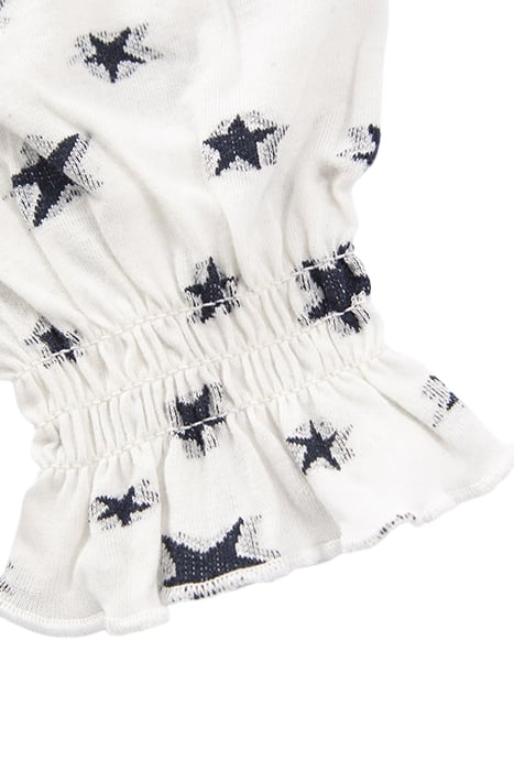 GIRLS’ OFF-WHITE T-SHIRT WITH ALL-OVER STAR JACQUARD OFF-WHI 5