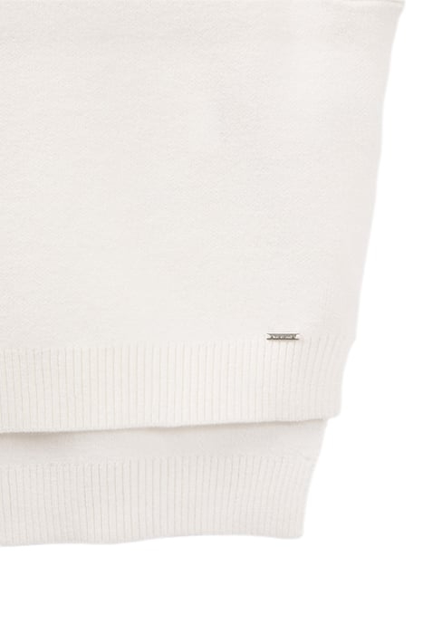 GIRLS’ ECRU KNIT ASYMMETRIC SWEATER SNOW WHITE 4