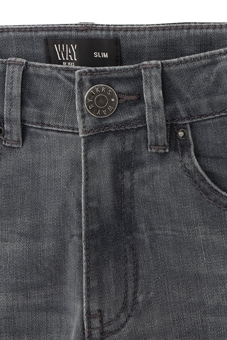 BOYS’ GREY SLIM JEANS WITH TWISTED SEAMS BLUE 3