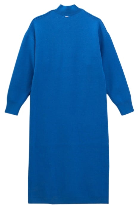 GIRLS’ BLUE KNIT SPLIT DRESS WITH HIGH COLLAR BLUE 2