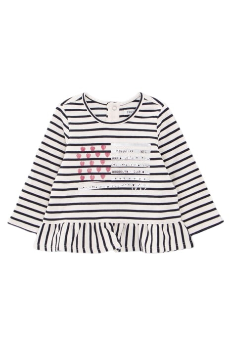 BABY GIRLS’ SAILOR-STRIPE ORGANIC COTTON T-SHIRT WITH FLAG O 2