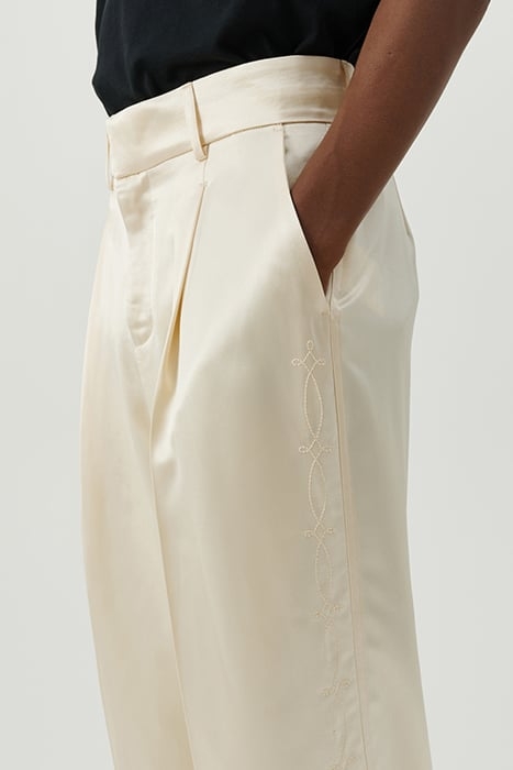 ULA EMBROIDED PANTS OFF WHITE 7