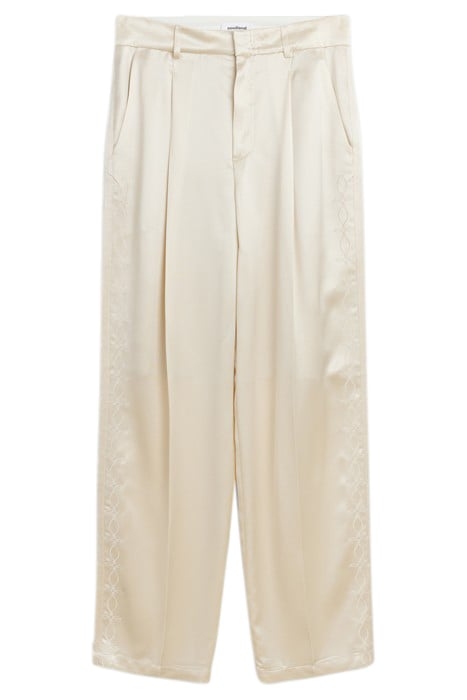 ULA EMBROIDED PANTS OFF WHITE 1