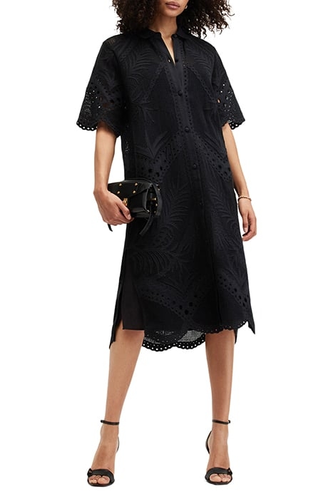 MERIA BRODERIE DRESS BLACK 1