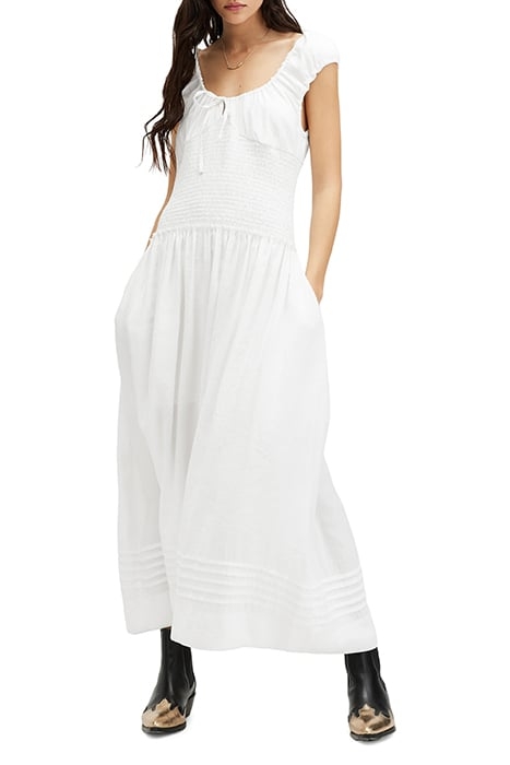 ELIZA MAXI DRESS CHALK WHITE 1
