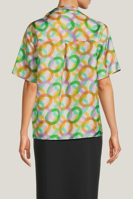 SHORT SLEEVED TOP MULTI GREEN 2