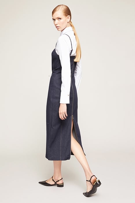 DENIM BUSTIER DRESS BLUE 4