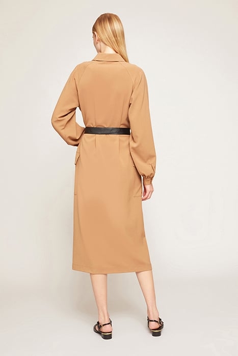 SHIRT DRESS WITH BELT NATURAL 2