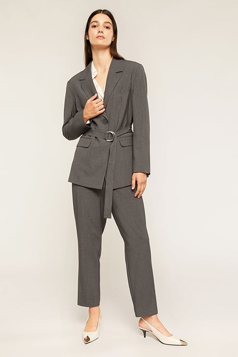 BLAZER WITH BELT GREY 3