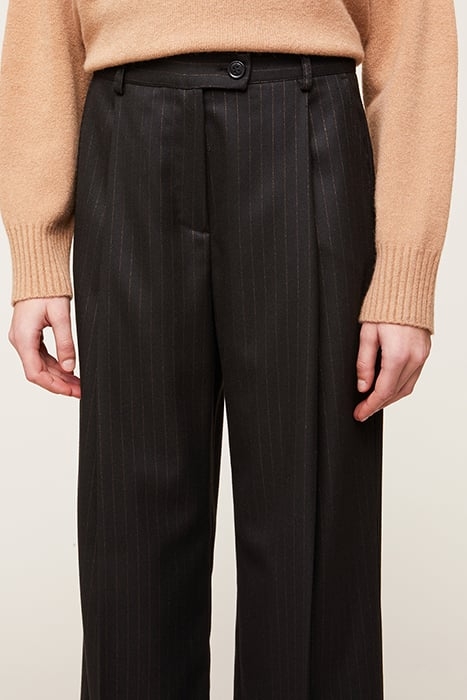 PINSTRIPED LUREX TROUSERS WITH DARTS BLACK 4