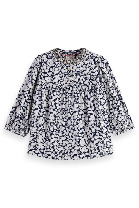 ALLOVER PRINTED SHORT-SLEEVED TOP ANCHOR FLORAL NIGHT 1