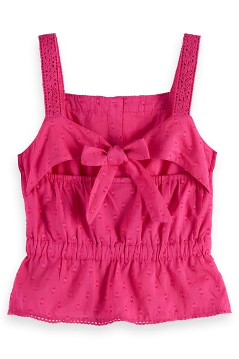 SLEEVELESS CLIP JACQUARD TOP FUN FUCHSIA 2
