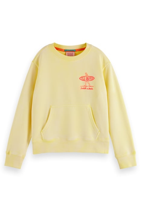 GARMENT-DYED POSTER PRINT RELAXED-FIT SWEATSHIRT SUNSHINE YE 1