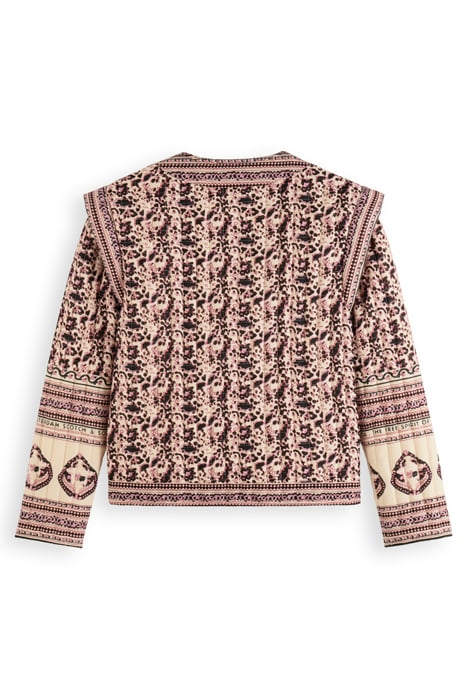 LIGHTWEIGHT PADDED JACKET WITH PRINT BLOCK FLORAL 2