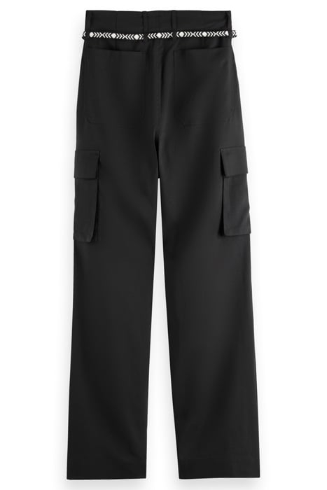 FAYE - HIGH RISE WIDE LEG LYOCELL CARGO PANT EVENING BLACK 2