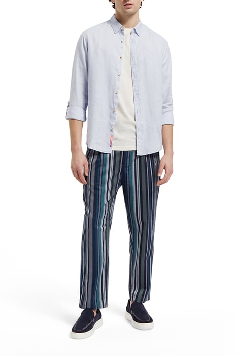 SEASONAL- LOOSE FIT BLANKET ST NAVY MULTI STRIPE 3