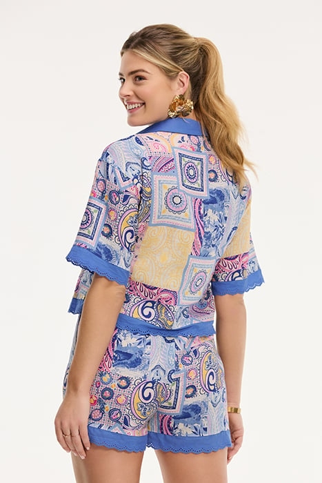 EMILY BLOUSE PAISLEY BANNER PAISLEY BANNER BLUE 2