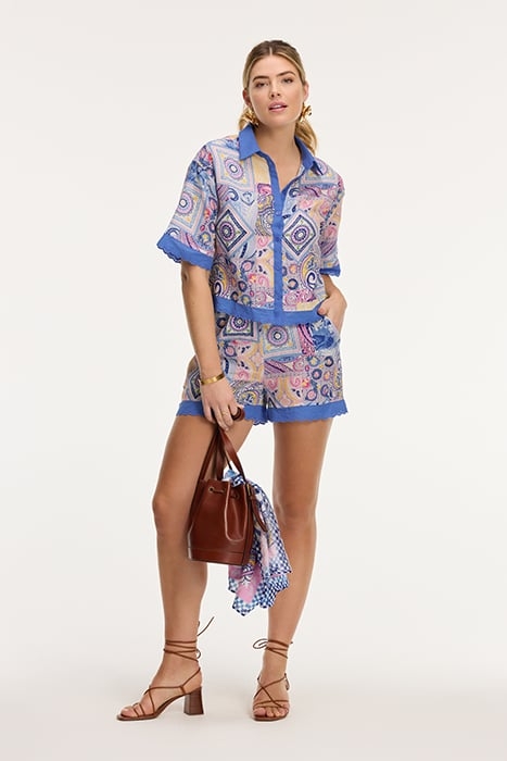 EMILY BLOUSE PAISLEY BANNER PAISLEY BANNER BLUE 6