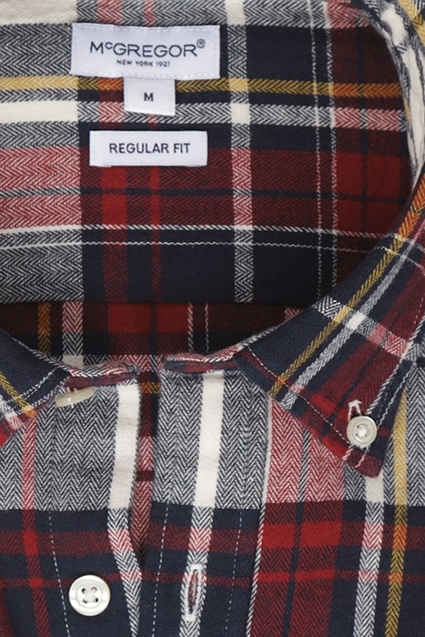 HERRINGBONE Y/D CHECK SHIRT OFF WHITE 4