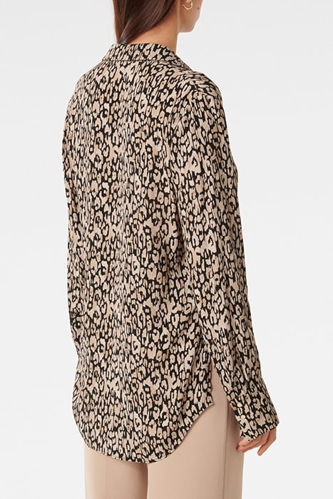 LILA LONGLINE PRINTED SHIRT PAINTERLY ANIMAL 2