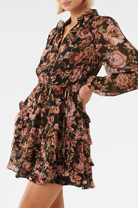 LOWRIE RUFFLE MINI DRESS PRINT OPTION 1 5