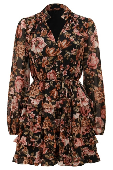 LOWRIE RUFFLE MINI DRESS PRINT OPTION 1 4