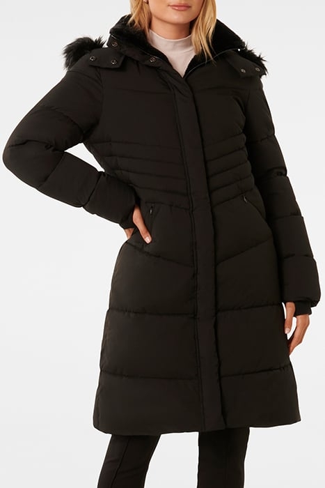 GRACE LONGLINE PUFFER COAT BLACK 1