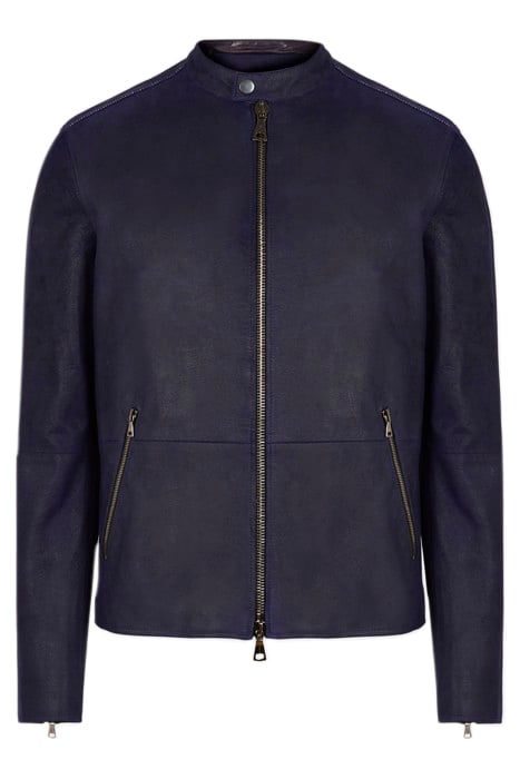 SHEEP SKIN ZIPPER CLOSURE JACKET ANTIQUE PURPLE 1