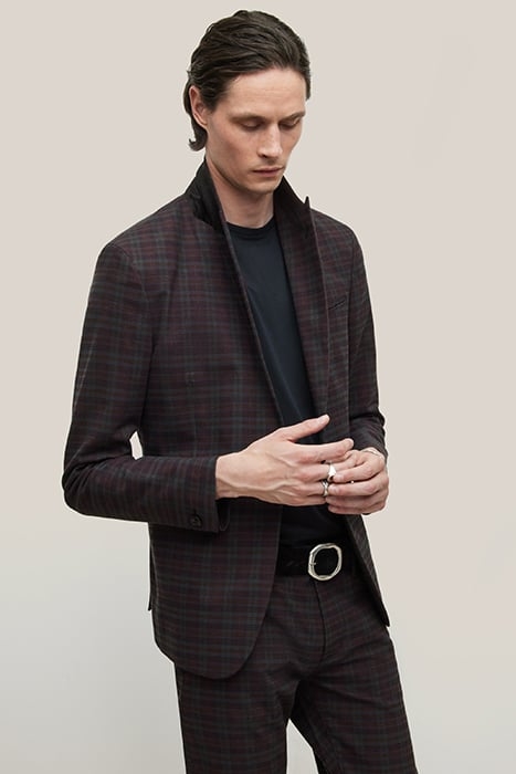 PACE PEAK LAPEL SOFT JACKET MERLOT 1