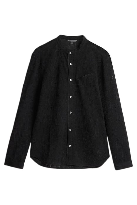 GLENN REGULAR FIT LS SHIRT WITH PIPING D BLACK 2